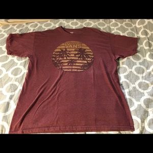 Vans Maroon Graphic Tee XL